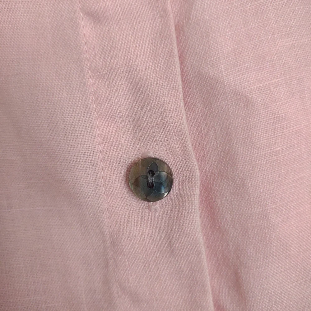J Jill Women's Pink Linen Sleeveless Tank Top - Picture 6 of 10